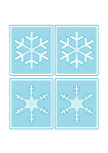 눈 결정체 그림카드