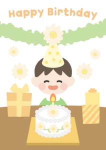 10월 탄생 소국 생일카드